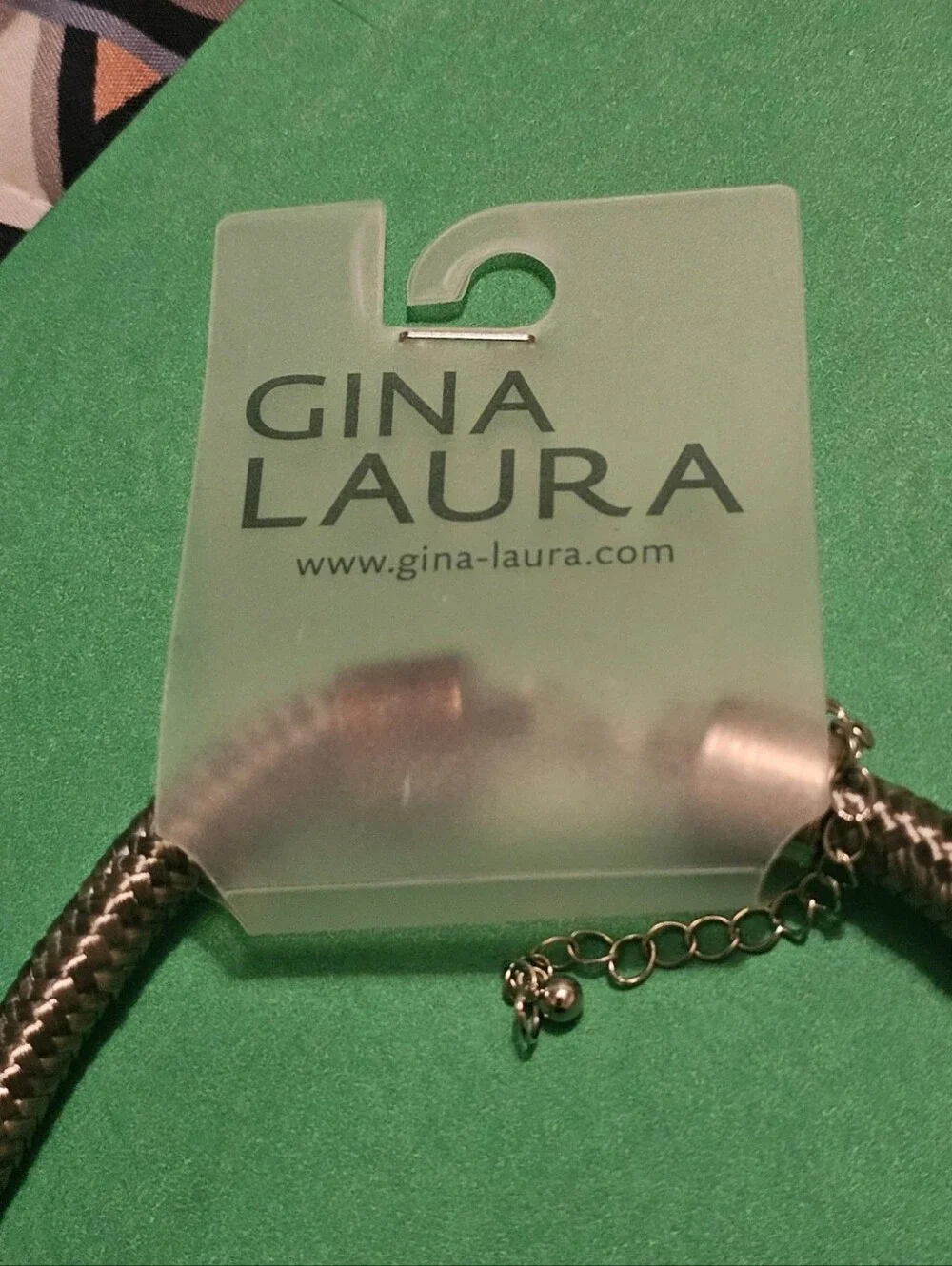 NWT Gina LAURA Statement Black Stone Mixed Materials Cluster Necklace